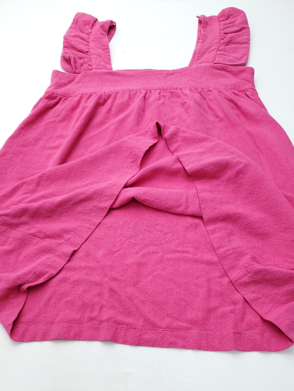 Tuckernuck Pomander Place Pink Hazel Ruffle Sleeve Linen Midi Dress Resort Sz M - Picture 7 of 12